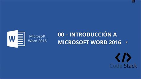 00 Introducción a Microsoft Office Word 2016 [Español ...
