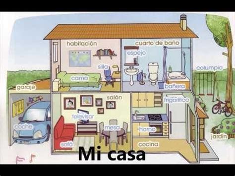 01052 Spanish Lesson   La casa  parte 1    YouTube | Vocabulario A2 ...