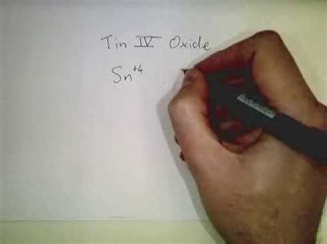 02 Writing ionic formula Tin IV oxide   YouTube