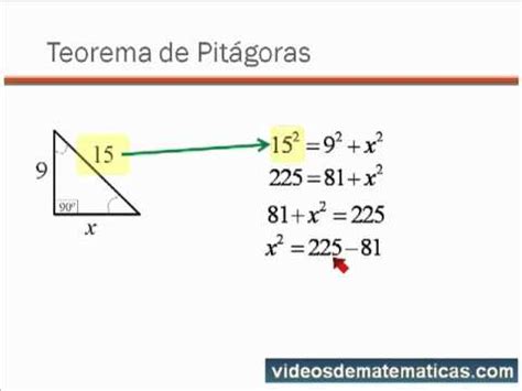 05 Teorema de Pitagoras   Calculo de un cateto.mp4   YouTube