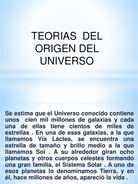 1.1 TEORIA ORIGEN DEL UNIVERSO.pdf | Big Bang | Universo