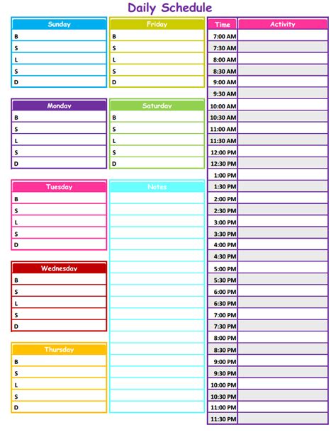 1 2 3 Neat & Tidy: Daily Schedule Free Printable | Daily ...