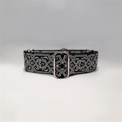 1.5 inch Martingale Collar with Geometric Silver Black ...