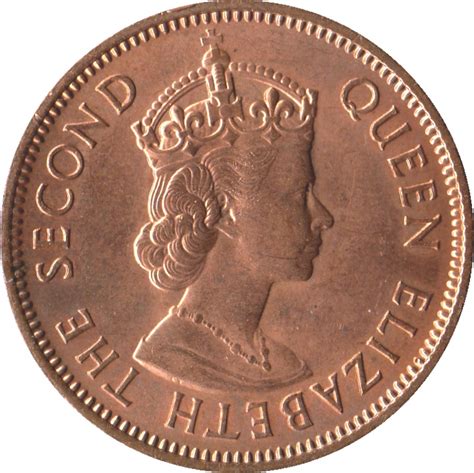 1 Cent   Elizabeth II  1st portrait    Eastern Caribbean ...