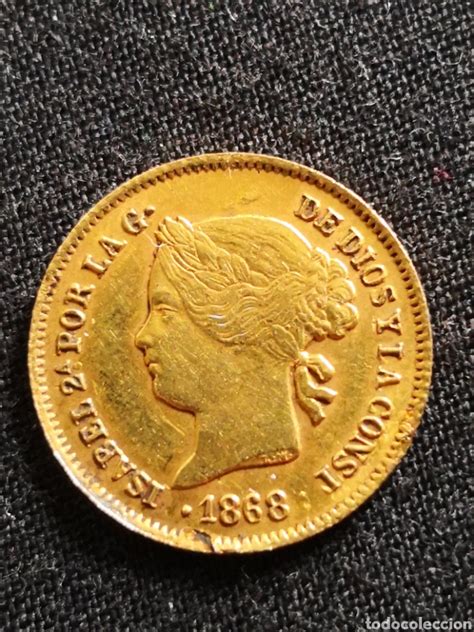 1 peso 1868 isabel ii manila oro gold españa Comprar ...