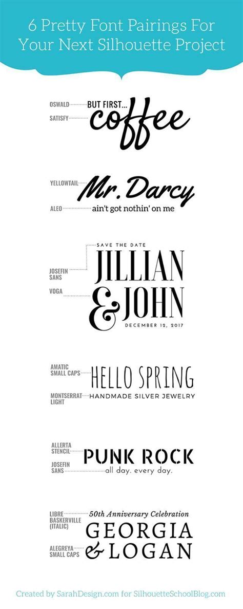 #1 Tip for Perfectly Pairing Fonts for Your Silhouette Projects  And 6 ...