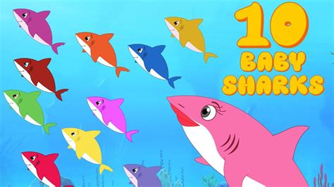 10 Baby Sharks | Number Song | Learn to count 1 10 | Shark ...