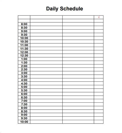 10+ Daily Schedule Templates   Docs, PDF | Free & Premium ...