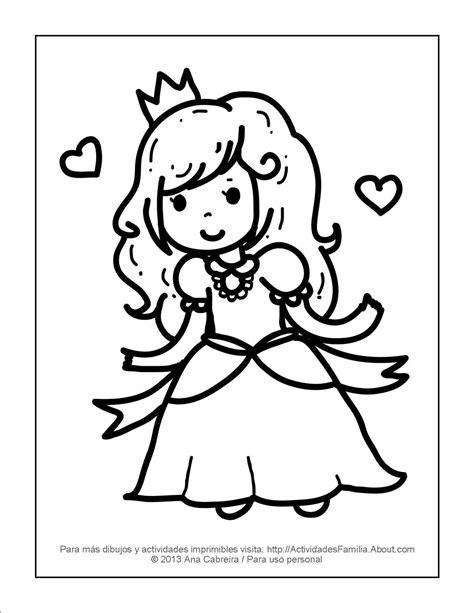 10 dibujos de princesas para imprimir y colorear