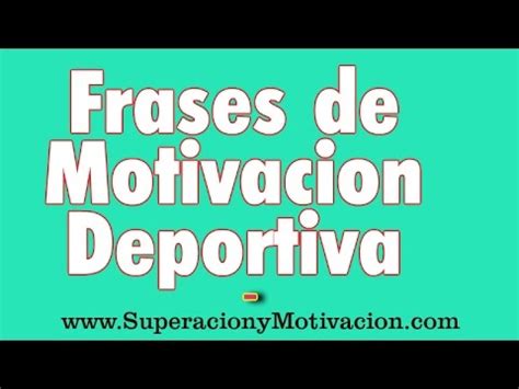 10 Frases De Motivacion Deportiva   YouTube