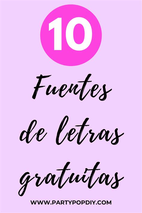 10 Fuentes de letras gratis para utilizar con vinilo | PartyPop DIY