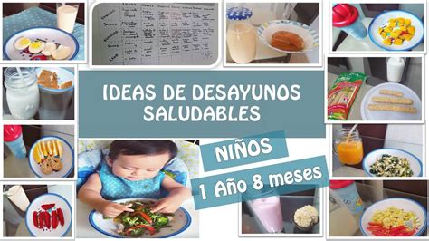 10 IDEAS DE DESAYUNOS SALUDABLES PARA NIÑOS DE 1 AÑO Y ...