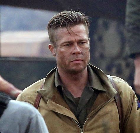 10 Koldeste Brad Pitt Fury hårskåret | Mænd Frisurer