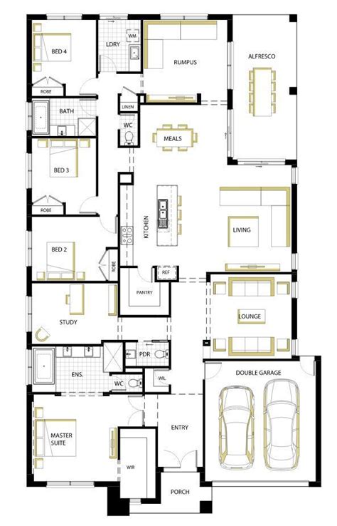 10 planos de casas de una planta | Casas | Home building design, House ...