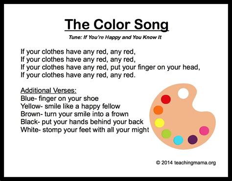 10 Preschool Songs About Colors | Classroom songs ...