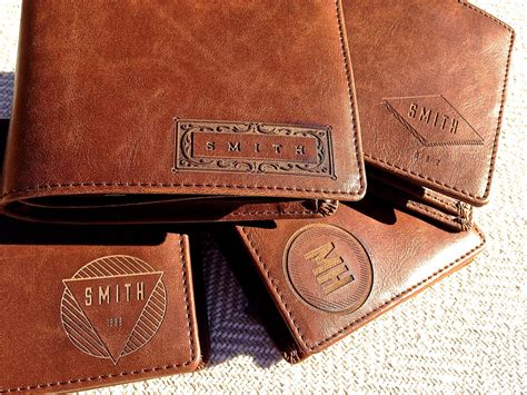 100% Genuine Men s Leather Wallet   Custom Embossed ...