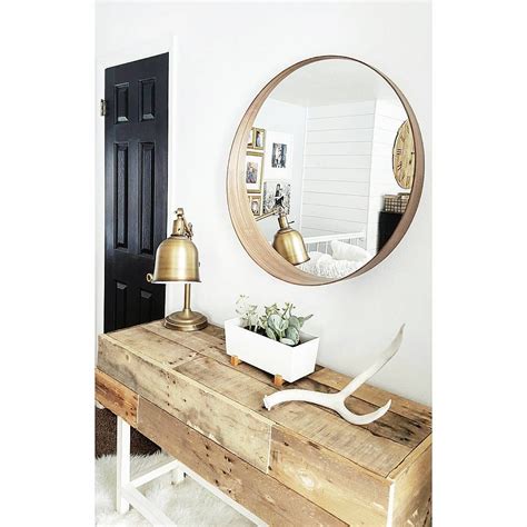 $100 modern round mirror   ikea @katie_blythe_designs ...
