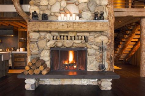 100 Photos with rustic fireplace ideas