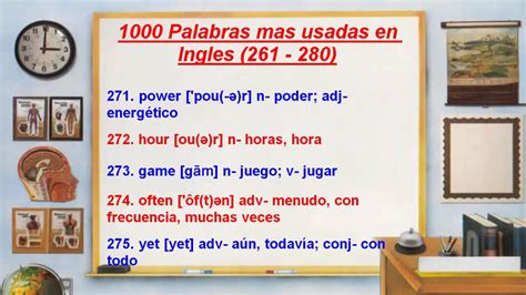 1000 Palabras mas usadas en Ingles con subtítulos  261   280    YouTube
