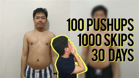 1000 SKIPS & 100 PUSH UPS FOR 30 DAYS | Fitness Challenge | Taglish ...