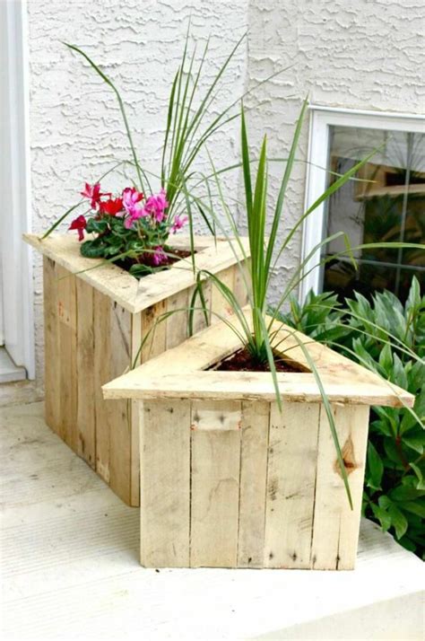 1001 + Ideas de jardineras con palets hechas a mano | Macetas de jardín ...