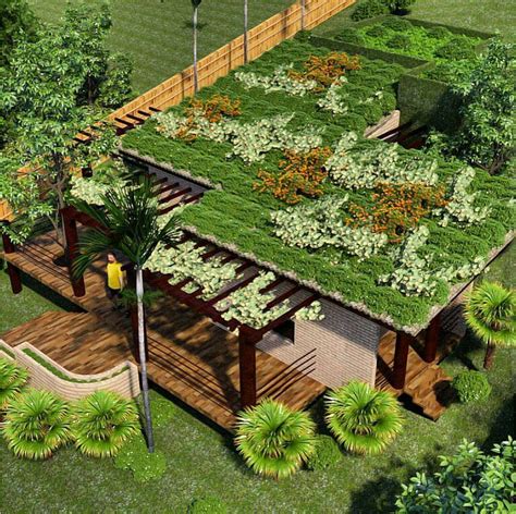 101 planos: Diseños y Detalle de un techo jardín