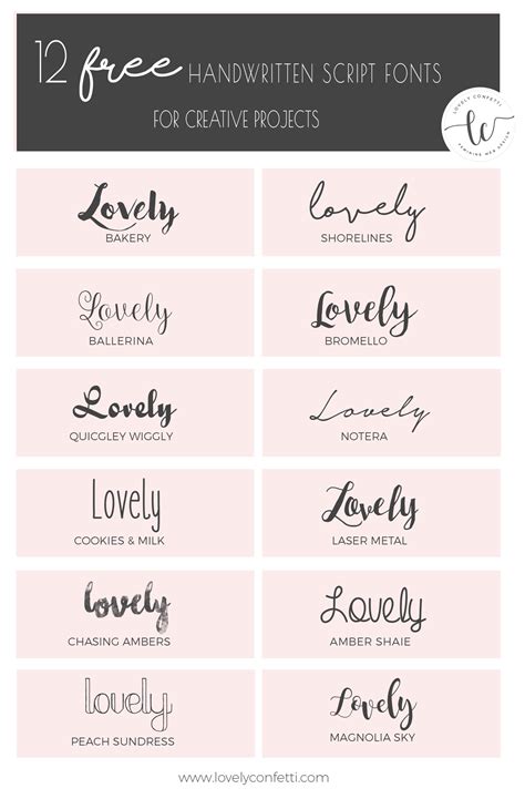 12 Free Handwritten Script Fonts for creative projects   Lovely ...