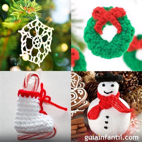 12 ideas de adornos de crochet para el árbol de Navidad