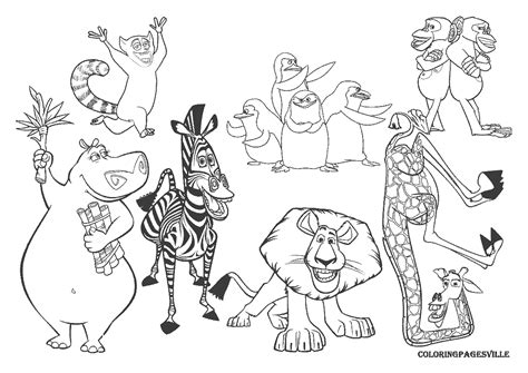 131 dibujos de Madagascar para colorear | Oh Kids | Page 13
