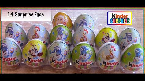 14 Kinder suprise eggs Unwrapping | Huevos sorpresa Ovetti ...