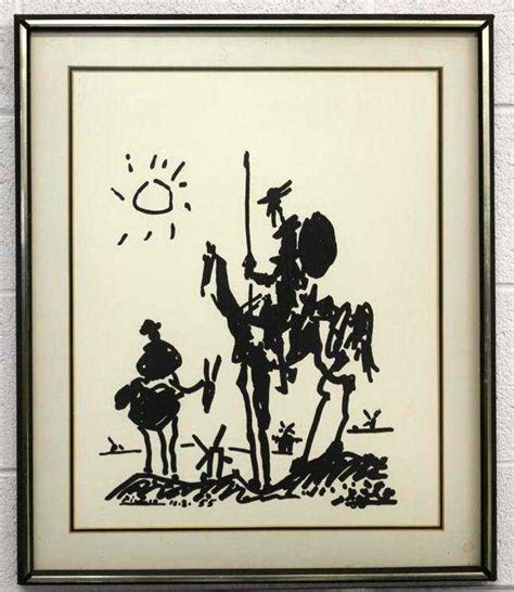 145: 1955 Picasso Don Quixote Lithograph Print