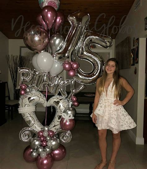 15 años | Decoración con globos cumpleaños, Decoracion ...