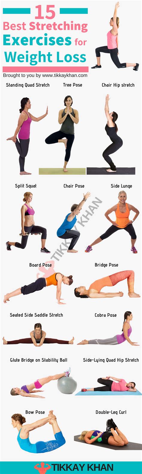 15 Best Stretching Exercises for Weight Loss   Tikkay Khan