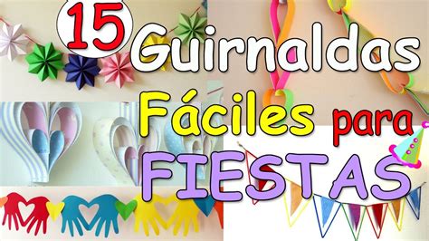15 Guirnaldas FACILES para Decorar Fiestas   Manualidades ...