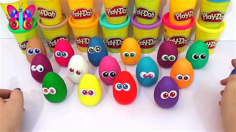 15 huevos de plastilina play doh en español con juguetes sorpresa para ...
