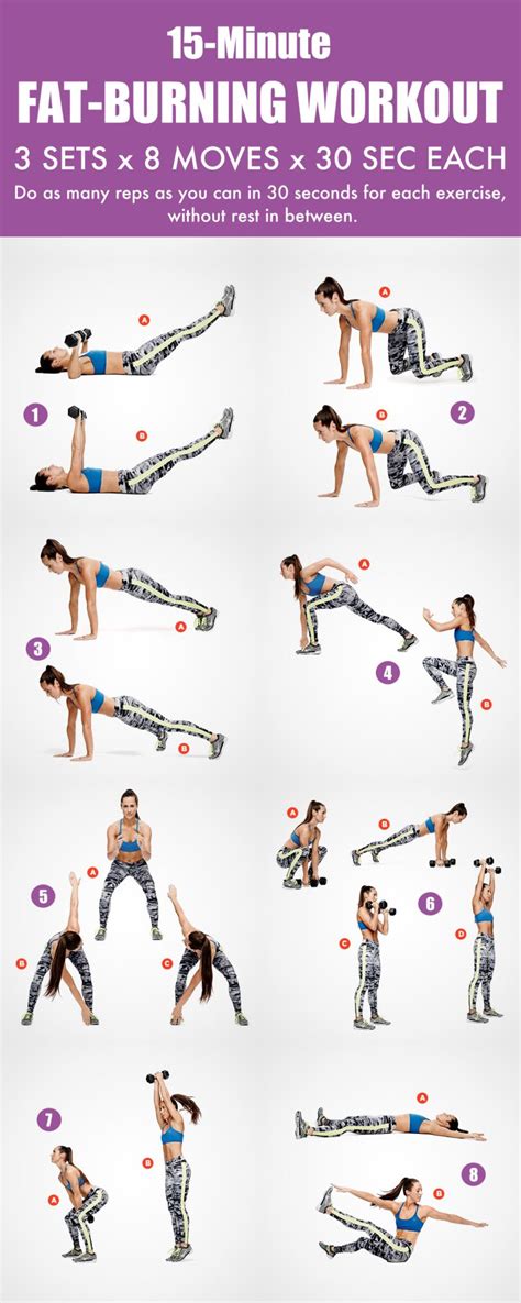 15 Minute Total Fat Burning Workout Routine   Fitneass