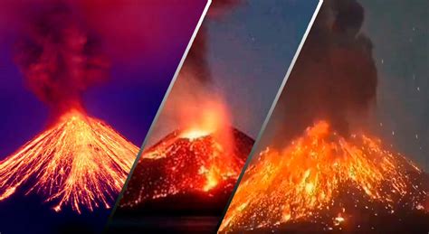 15 volcanes registran explosiones en una misma noche