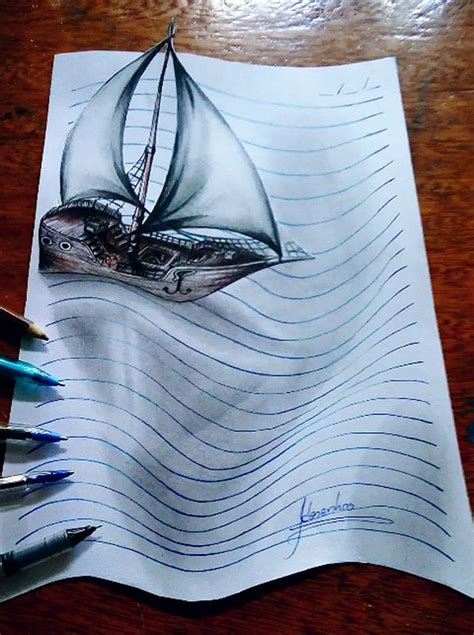 16 Year Old Artist Draws Amazing 3D Optical Illusions In ...