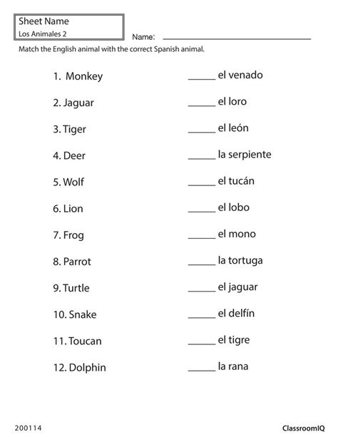 17 Best images about Spanish Worksheets // Level 1 on ...
