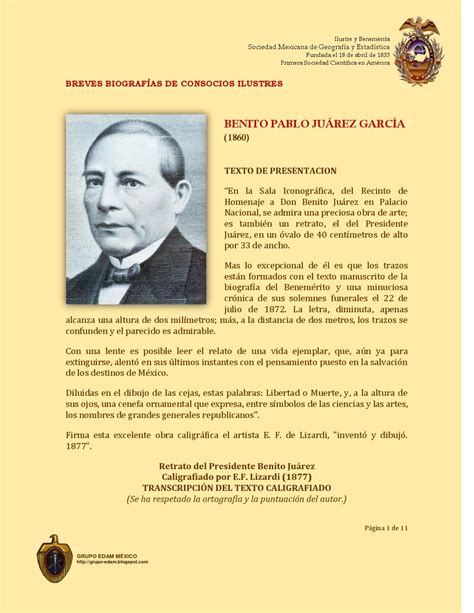 1860 Benito Pablo Juárez García by SMGE MÉXICO   Issuu