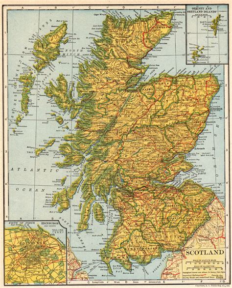 1921 Antique SCOTLAND Map Vintage Map of Scotland Gallery ...