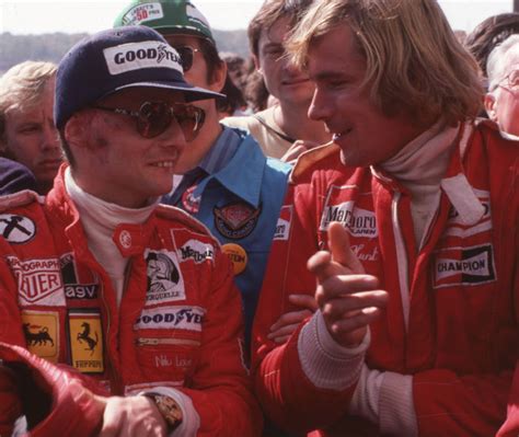 1976 Niki Lauda and James Hunt Colour Photograph 54cm ...