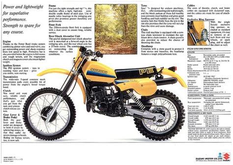 1982 Suzuki PE250Z sales brochure | Enduro motorcycle ...