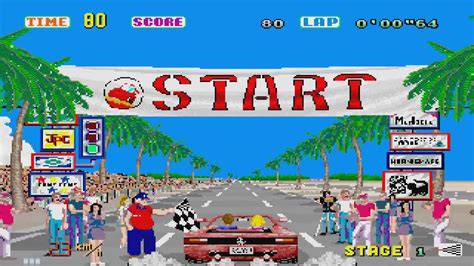 1987 Outrun Passing Breeze Arcade Old School Game ...