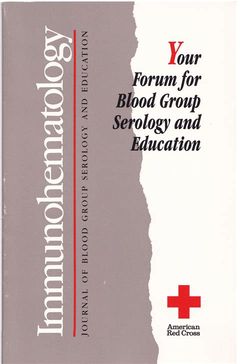 1992 Immunohematology Journal of Blood Group Serology and ...