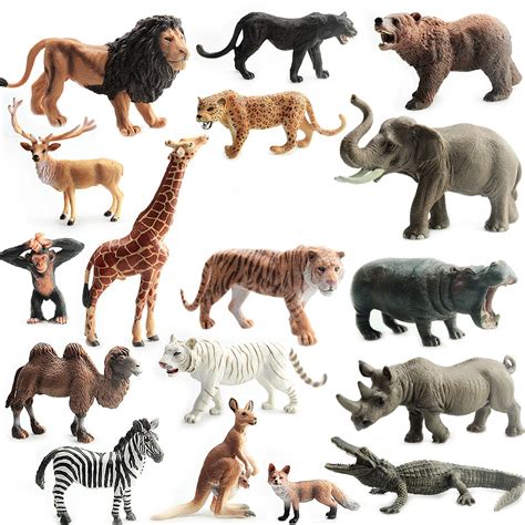 1pcs Simulated Plastic Wild Animals Zoo Safari Figure ...