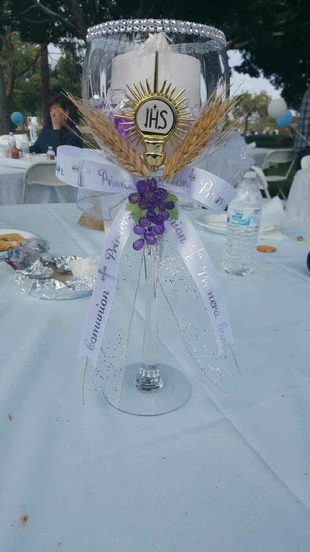 1st communion centerpiece made by me and my sister ...