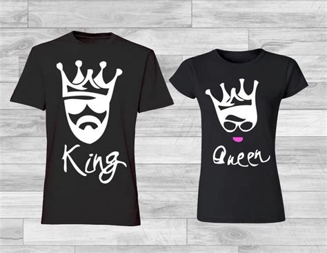 2 Camisetas Personalizadas Novios King Queen Envio ...
