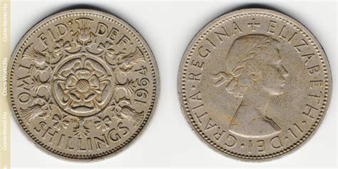 2 chelines  florín  de 1964, Reino Unido, el precio, la ...