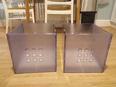 2 Lekman plastic storage boxes to fit IKEA Kallax shelves ...